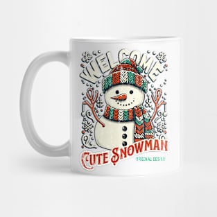 Print Design Christmas of Snowman Mug